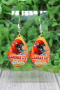 KC Chiefs Football Teardrop Dangle Earrings