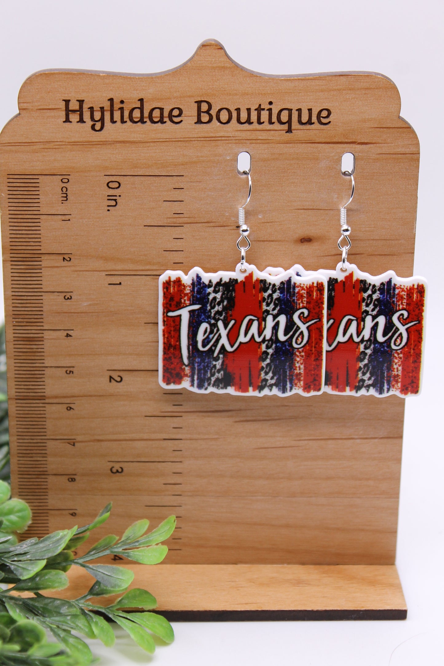 Texans Football || Dangle Earrings