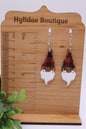 Red Plaid Gnome • Dangle Earrings