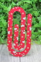 Red Floral Cat Jumbo Paperclip