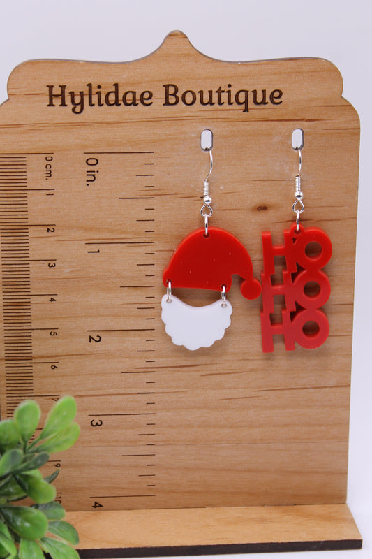 Santa Ho Ho Ho • Dangle Earrings