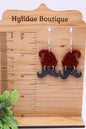 Red Glitter Elf • Dangle Earrings