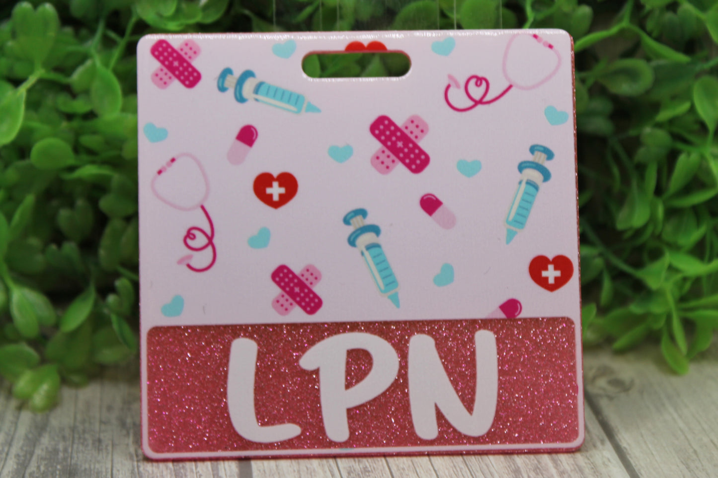LPN Nurse Pink Badge Buddy
