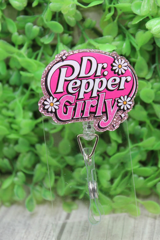Dr Pepper Girly Badge/ID Holder Reel