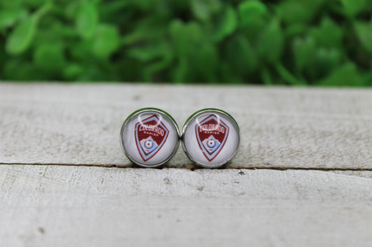 Colorado Rapids Soccer Stud Earrings
