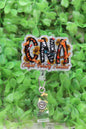 CNA Sunflowers & Cow Print Badge Reel