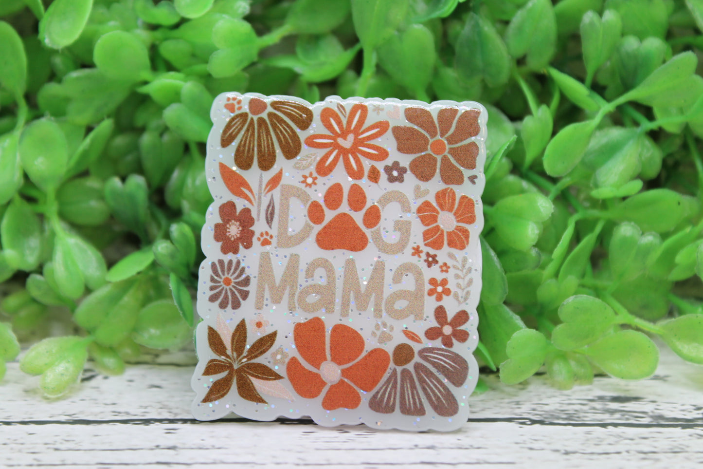 Retro Floral Dog Mama Phone Grip / Stand