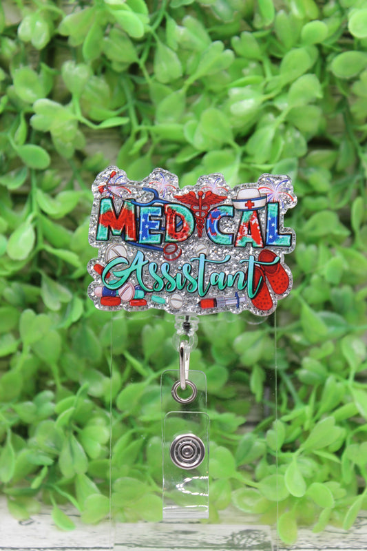 Medical Assitant on Silver Badge Reel