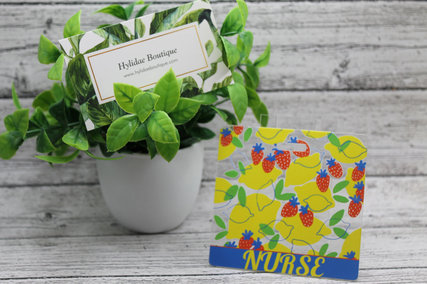 NURSE Lemons and Strawberries Badge Buddy