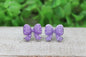 Purple Polka Dot Stud Earrings
