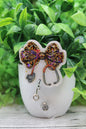 Leopard Bow Stethoscope Holographic Badge Reel