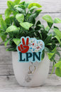 Peace Love LPN Badge Reel