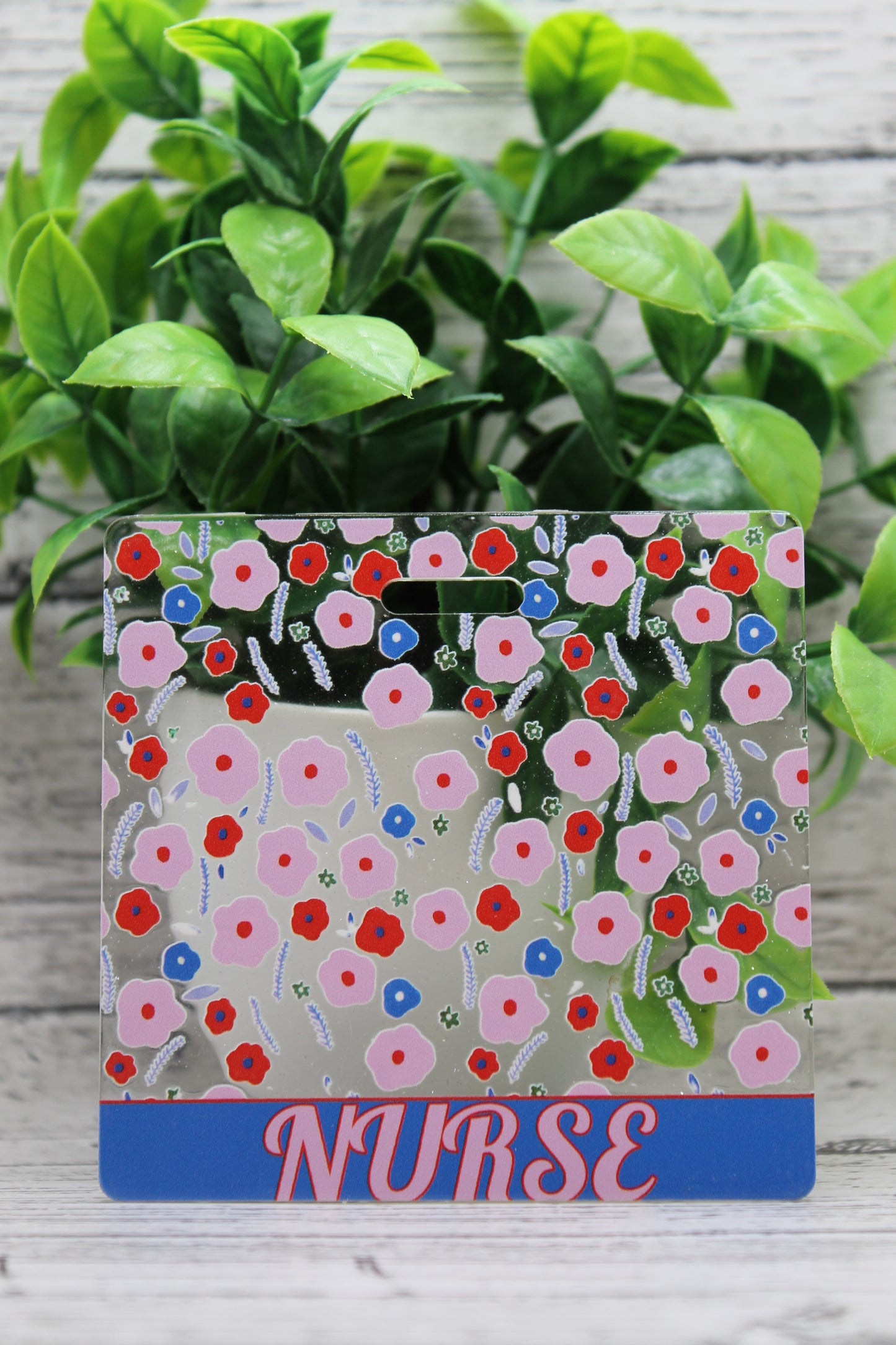NURSE Pink and Red Poppy Badge Buddy