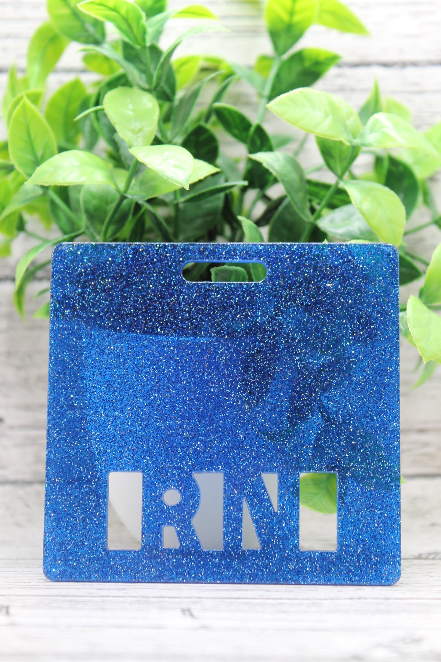 RN Blue Glitter Badge Buddy