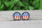 250 Years of Freedom Glass Stud Earrings