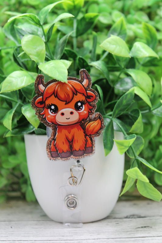 Brown Cow Badge Reel