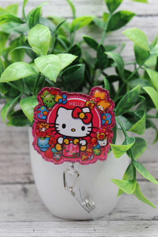 Colorful Cat Badge Reel