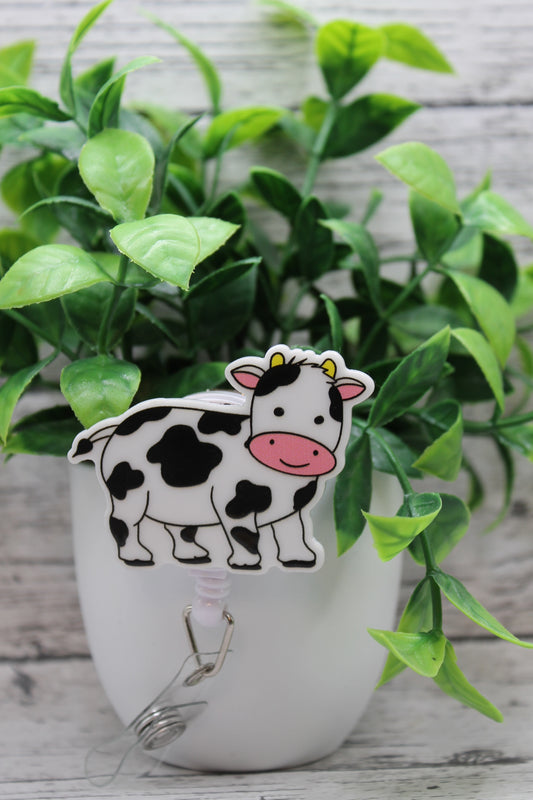 Cow Standing Badge Reel