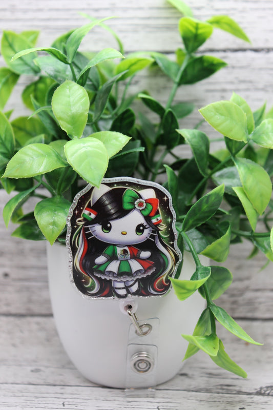 Spanish Cat Badge Reel