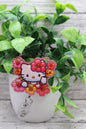 Tropical Flower Cat Badge Reel