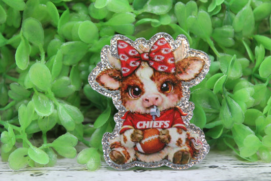 KC Chiefs Football Cow Badge Reel