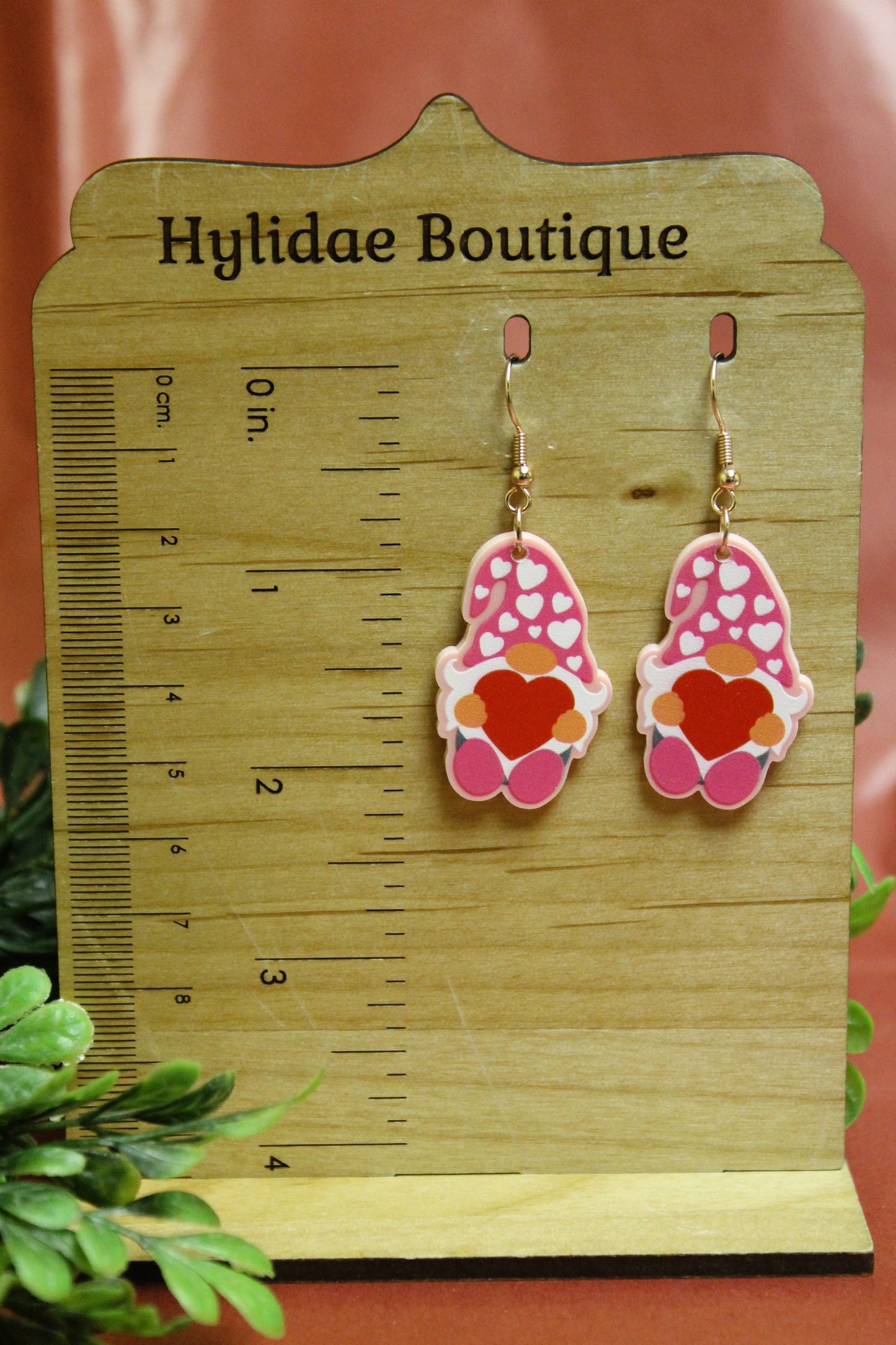 Valentine's Day Gnome • Dangle Earrings