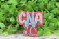 CNA Blue Bow Stethoscope Badge Reel