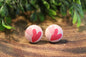 Pink Hearts Button Valentine's Day • Stud Earrings