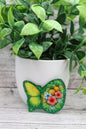 Beautiful Green Tropical Butterfly Badge Reel