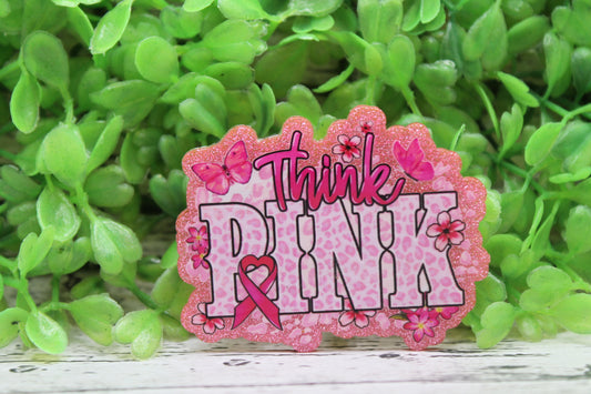 Think Pink Breast Cancer Awareness Badge Reel