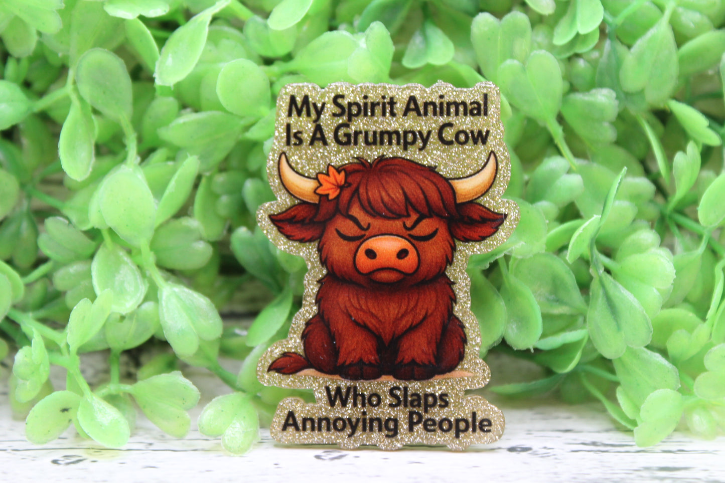 Grumpy Cow Badge Reel