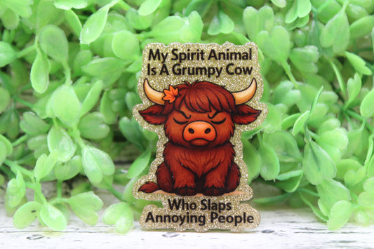 Grumpy Cow Badge Reel