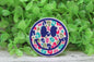 Colorful Leopard Smiley Badge Reel