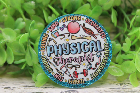 Physical Therapist Circle Badge Reel