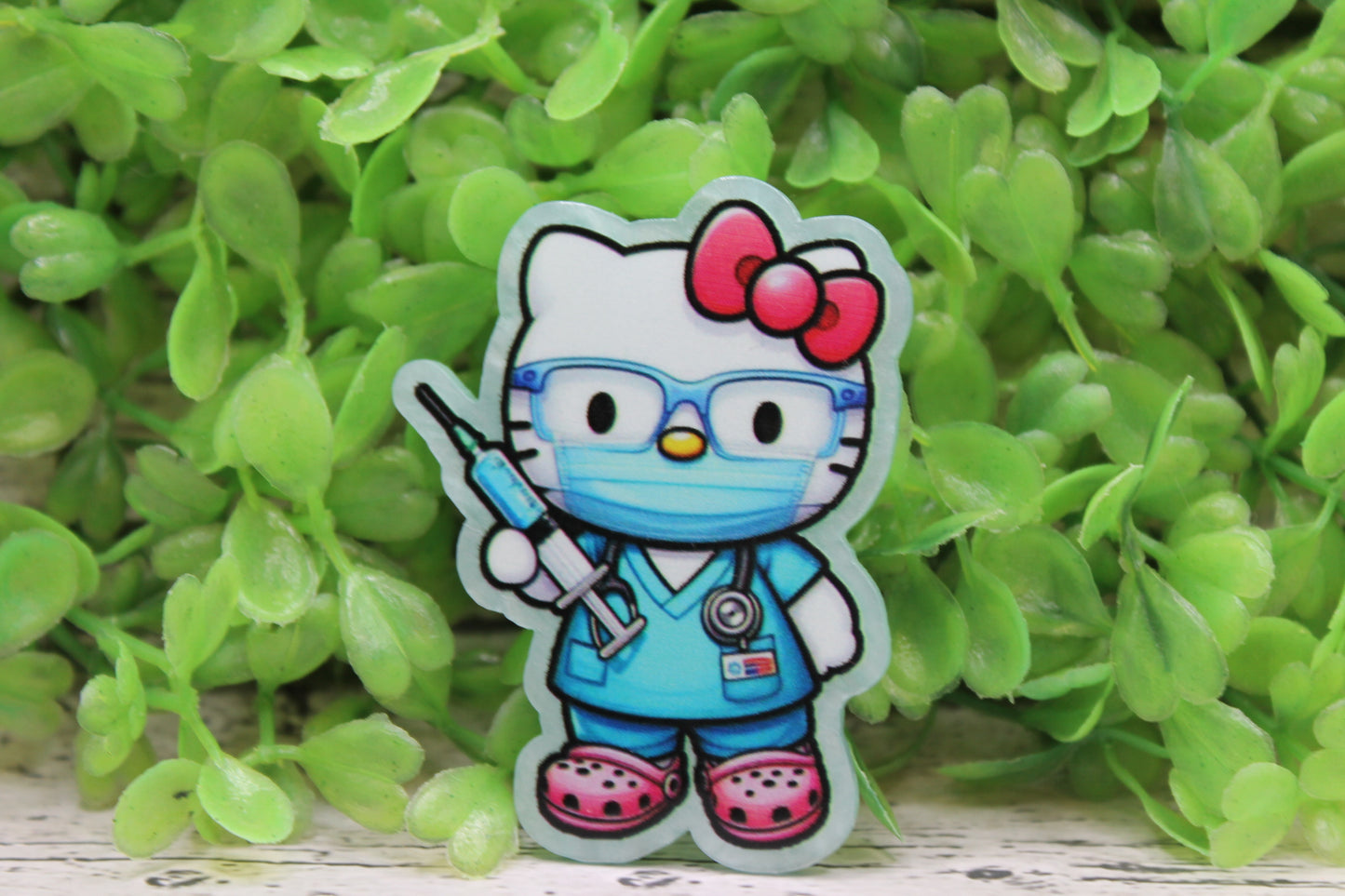 Nurse Cat Badge Reel