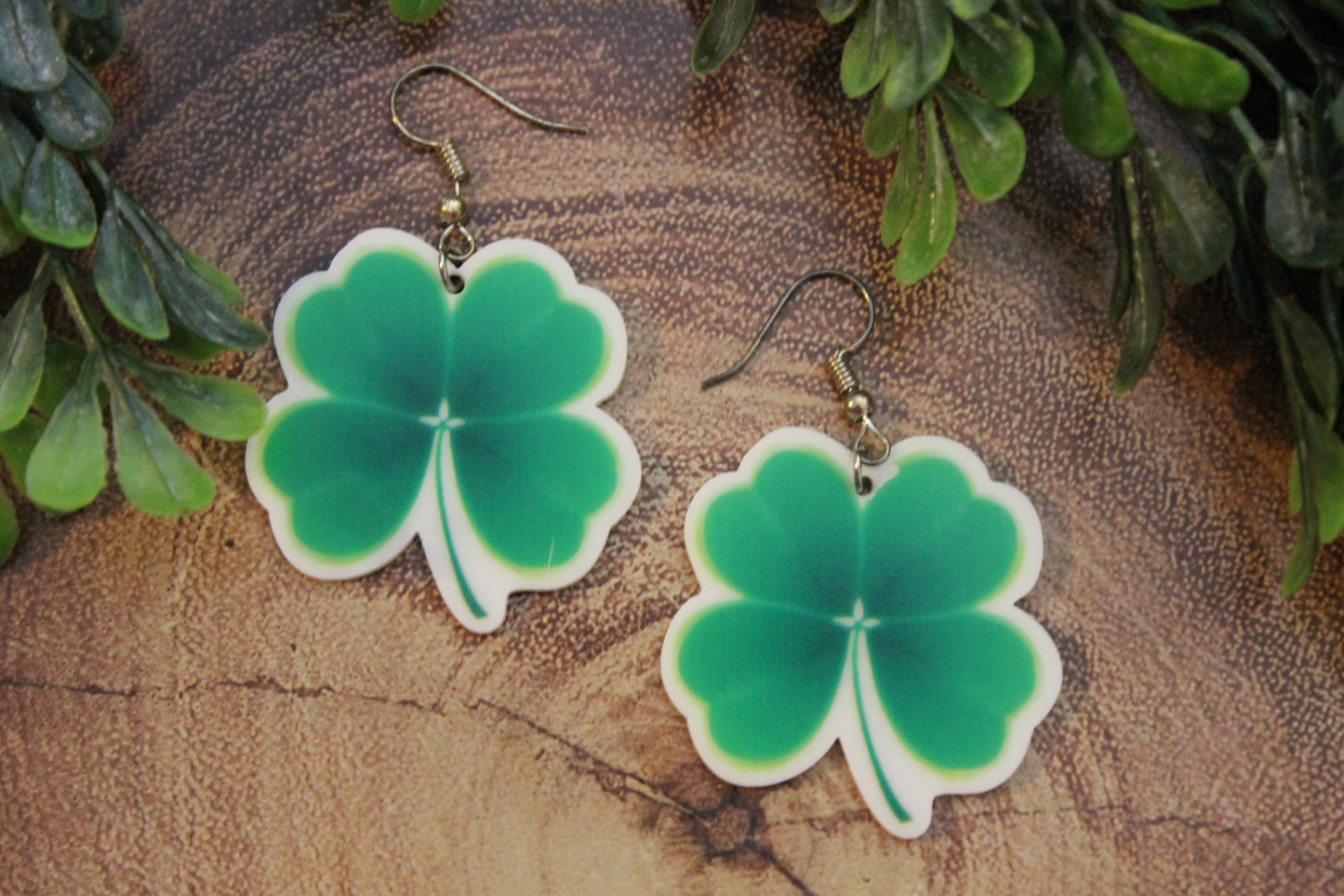 Shamrocks St. Patrick's Day • Dangle Earrings