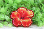 Orange Hibiscus Flower Badge Reel