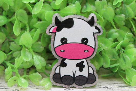 Sitting Cow Badge Reel