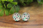 Tiny Clovers on White St. Patrick's Day • Stud Earrings