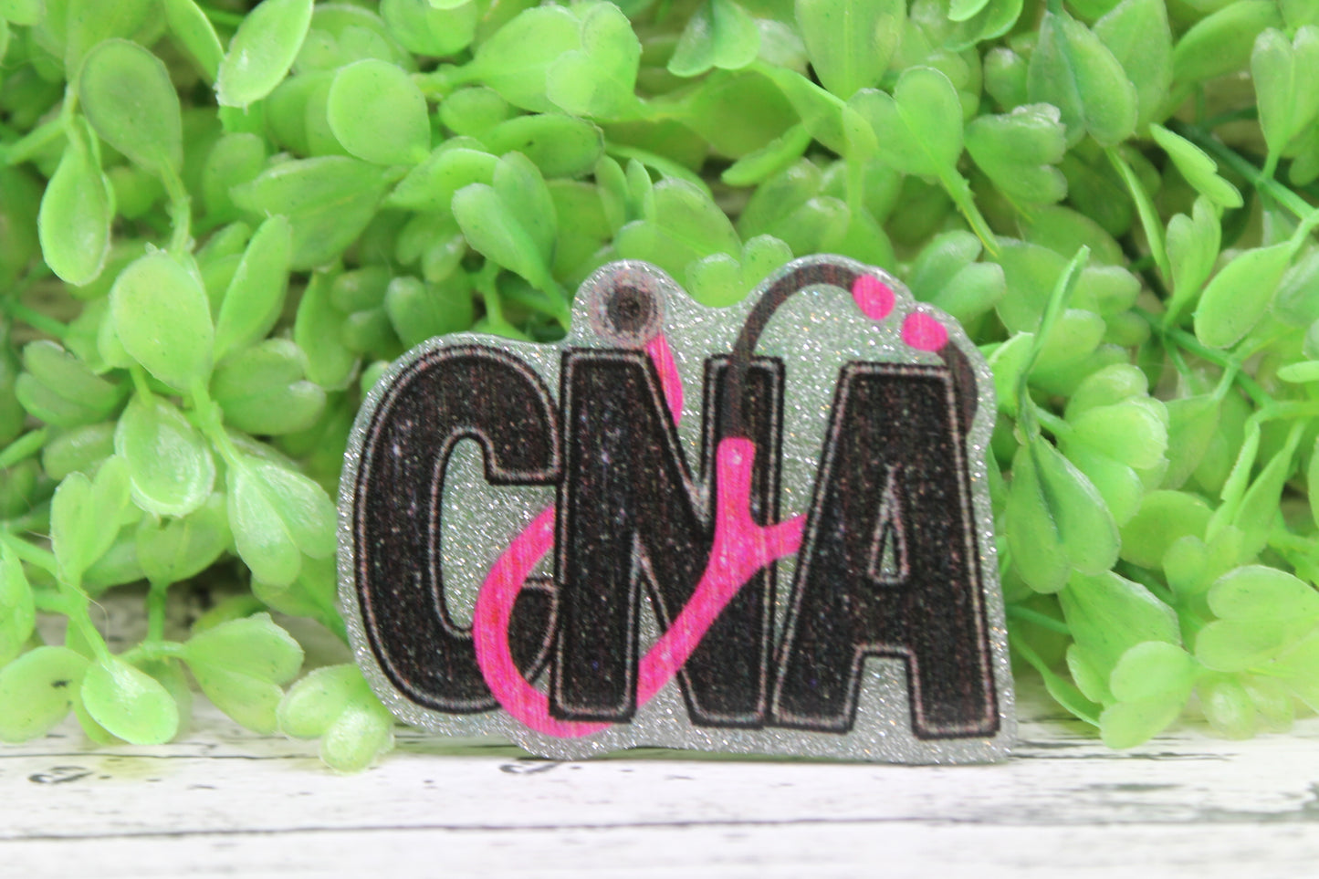 CNA Pink Stethoscope Badge Reel