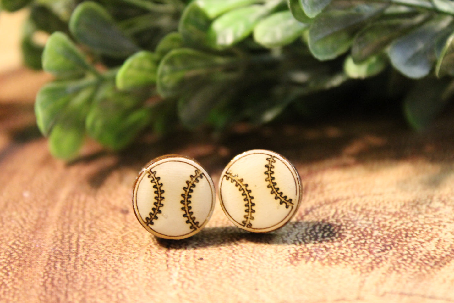 Baseball Stud Earrings