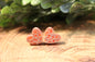 Pink Leopard Glitter Hearts Valentine's Day • Stud Earrings