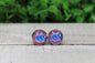 Chicago Cubs Baseball Stud Earrings