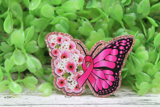 Breast Cancer Awareness Butterfly Badge Reel