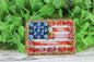 Floral American Flag Badge Reel
