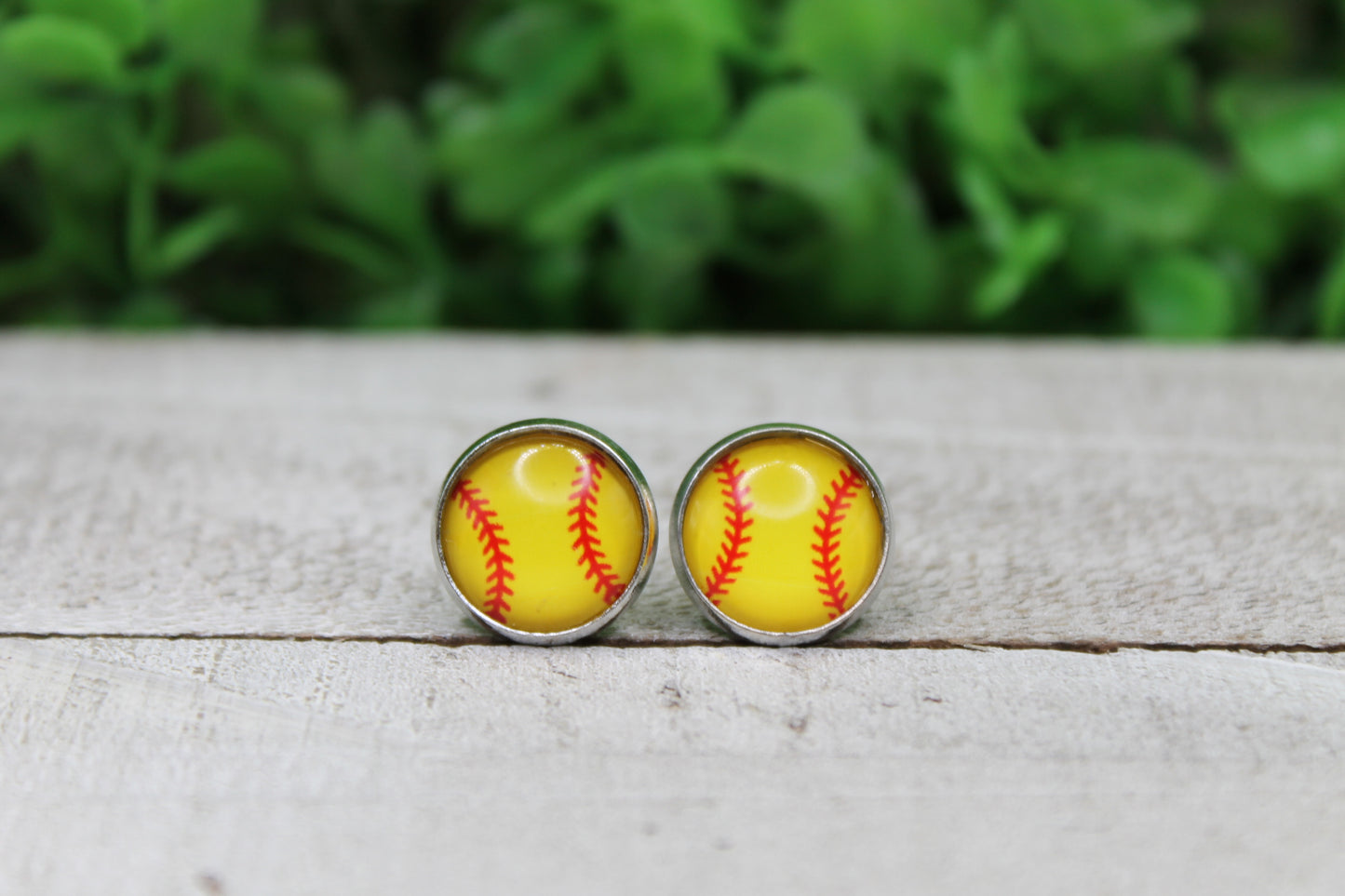 Softball Stud Earrings