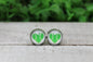 Tennis Heart Stud Earrings