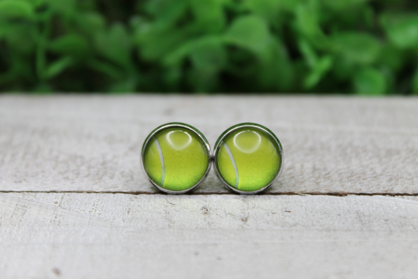 Tennis Ball Stud Earrings