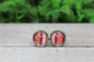 Baseball Brushstrokes Stud Earrings