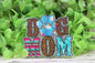 DOG MOM Serape Badge Reel